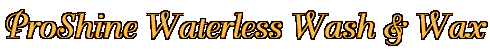 [ ProShine Waterless Wash & Wax ]