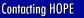 [ Contacting HOPE Counseling Centers ]